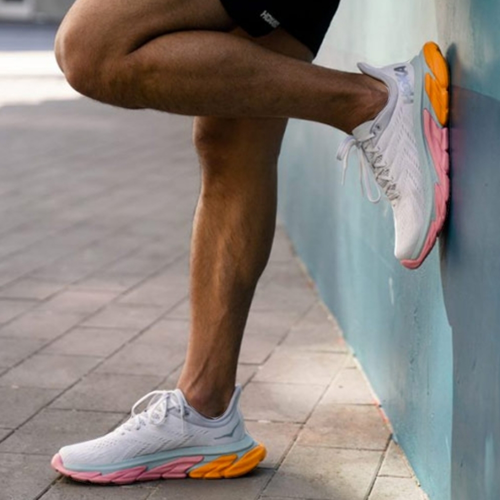Hoka One One Clifton Edge sneakers in nimbus cloud  lunar color